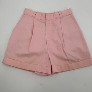 Vintage Cheryl Tiegs Vintage‎ Pink Pleated High Waist Shorts Size 6 Made in USA